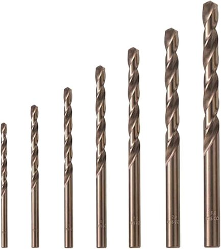 M35 HSS-CO Cobalt Drill Bits 0.5mm-13.0mm Twist Drill Bit for Stainless Steel (1/1.5/2/2.5/3/4/4.5/5/5.5/6/6.5/7/8/10/12mm)(5Pcs 6.4mm) in Saudi Arabia