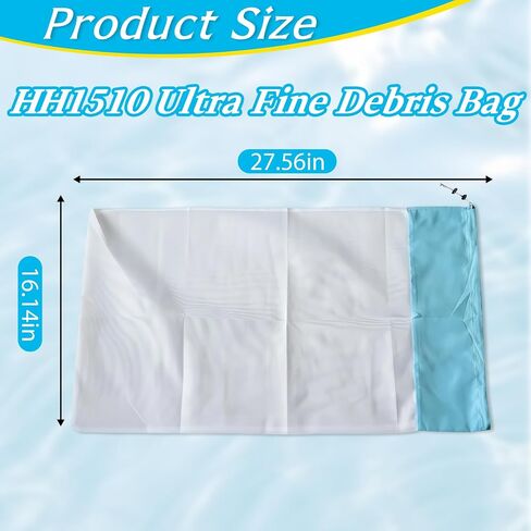 HH1510 Ultra Fine Debris Bag Bage ، 75 Micron Debris Bag for Hammerhead Pool Cleaners ، أكياس بركان إغلاق آمنة مصنوعة أيضًا من أجل HH1506 Hammer Head Bag in Saudi Arabia