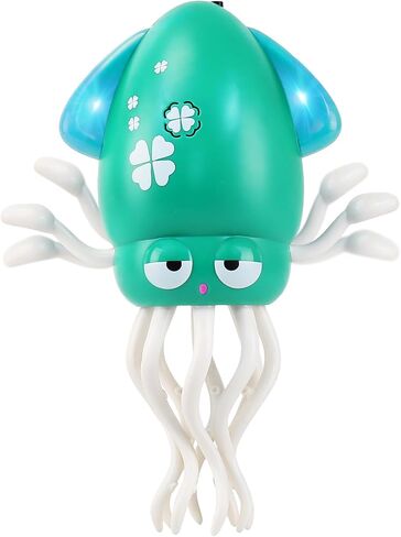 USB Rechargeable Dancing Octopus Baby Toy - Electric Crawling & Tummy Time Toy, Magical Musical Squid, Stress-Relief Desk Decor - Birthday for Kids Ages 1 2 3 4 5 6, Boys (Green) in Kuwait