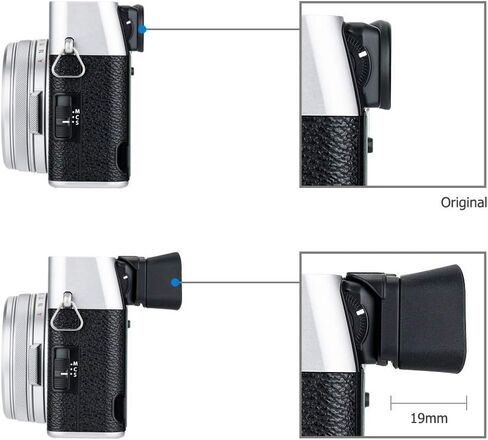 Soft Silicon Camera Viewfinder Eyecup Eyepiece Eyeshade for Fujifilm Fuji X100VI & X100V Eye Cup Protector (Hot Shoe Mount Installation) in Saudi Arabia