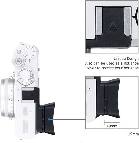 Soft Silicon Camera Viewfinder Eyecup Eyepiece Eyeshade for Fujifilm Fuji X100VI & X100V Eye Cup Protector (Hot Shoe Mount Installation) in Saudi Arabia