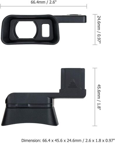 Soft Silicon Camera Viewfinder Eyecup Eyepiece Eyeshade for Fujifilm Fuji X100VI & X100V Eye Cup Protector (Hot Shoe Mount Installation) in Saudi Arabia