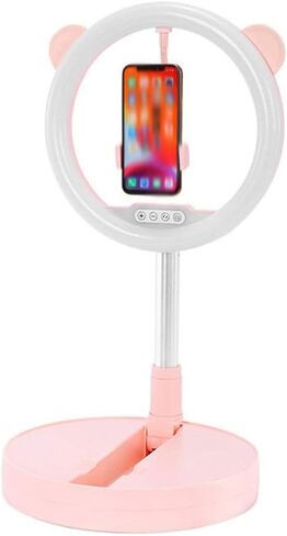 قابلة للطي مصباح LED للهاتف المحمول حامل ثلاثي الألوان مكياج ارتفاع مكياج على الإنترنت التدريس مصباح البث المباشر (OneColor) in Saudi Arabia