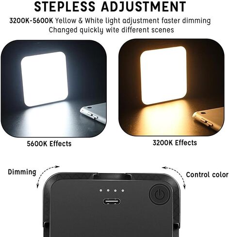 Video Live Stream Light 2500K-6500K 5W LED Lamp for Smartphone Tablet Laptop Notebook Mini Fill Light for Selfie Video in Saudi Arabia