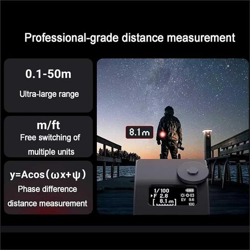 Camera Light Meter, Camera top Reflected Light Meter, with hot Shoe/Cold Shoe Fixed, Real-time metering/Distance Measurement Tool, Suitable for Vintage Cameras (Black) in Saudi Arabia