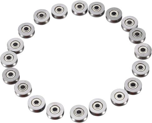 20pcs V623zz v Groove Ball v Groove Bearing ، V Groove Pulle Bulley Pulley for Rail Track System Linear Motion System 3x12x4mm in Kuwait