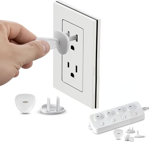 VEVOR Outlet Covers, 70 Pack, Plug Covers for Electrical Outlets, Secure Electric Socket Protector Caps with Shock Prevention, Easy Installation, Insulated ABS, for Home Wall Power Sockets, White in Saudi Arabia