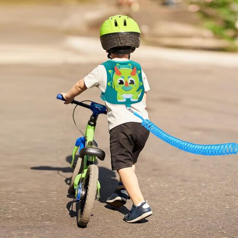 Toddler Harness Leash with Anti Lost Wrist Link, Accmor Kids Dinosaur Harnesses Leashes, Cute Triceratops Kids Walking Wristband Assistant Strap Belt for Parent Baby Boys Outdoor Activity in Saudi Arabia