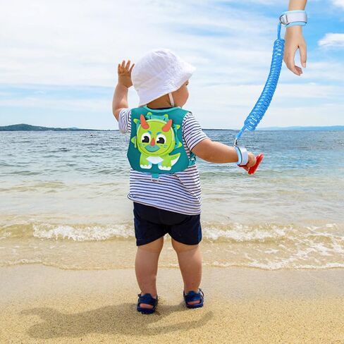 Toddler Harness Leash with Anti Lost Wrist Link, Accmor Kids Dinosaur Harnesses Leashes, Cute Triceratops Kids Walking Wristband Assistant Strap Belt for Parent Baby Boys Outdoor Activity in Saudi Arabia