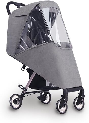 Stroller Rain Cover, Baby Travel Weather Shield Windproof and Waterproof Protect from Dust and Snow, Universal Stroller Accessory (Blue) in Saudi Arabia
