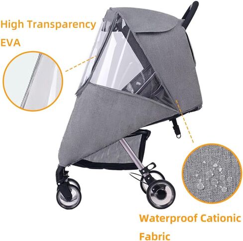Stroller Rain Cover, Baby Travel Weather Shield Windproof and Waterproof Protect from Dust and Snow, Universal Stroller Accessory (Blue) in Saudi Arabia