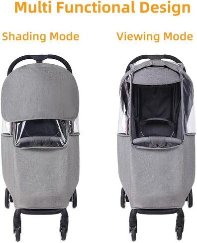 Stroller Rain Cover, Baby Travel Weather Shield Windproof and Waterproof Protect from Dust and Snow, Universal Stroller Accessory (Blue) in Saudi Arabia