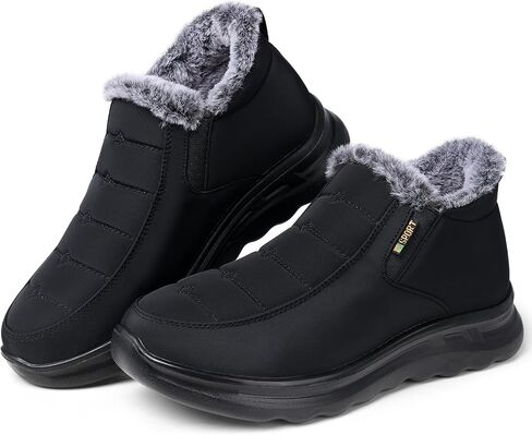 TEMOFON Womens Winter Snow Boots Warm Fur Lined Booties Waterproof Outdoor Shoes Comfortable Slip On Ankle Boot in Saudi Arabia