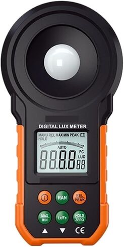 عالي الدقة Digital Lux Meter ، 200،000 Lux Handheld Meter لقياس شدة الإضاءة ، مقياس الإضاءة ومقياس التصوير الفوتوغرافي والبستنة ومراقبة الجودة in Kuwait