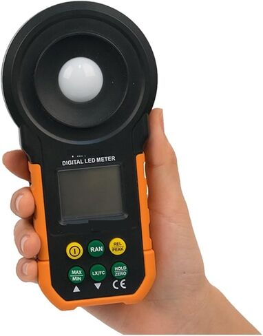 عالي الدقة Digital Lux Meter ، 200،000 Lux Handheld Meter لقياس شدة الإضاءة ، مقياس الإضاءة ومقياس التصوير الفوتوغرافي والبستنة ومراقبة الجودة in Kuwait