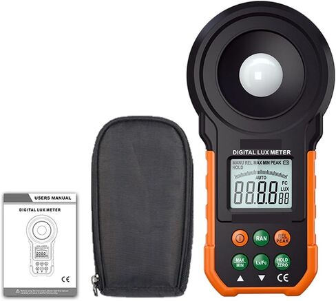 عالي الدقة Digital Lux Meter ، 200،000 Lux Handheld Meter لقياس شدة الإضاءة ، مقياس الإضاءة ومقياس التصوير الفوتوغرافي والبستنة ومراقبة الجودة in Kuwait