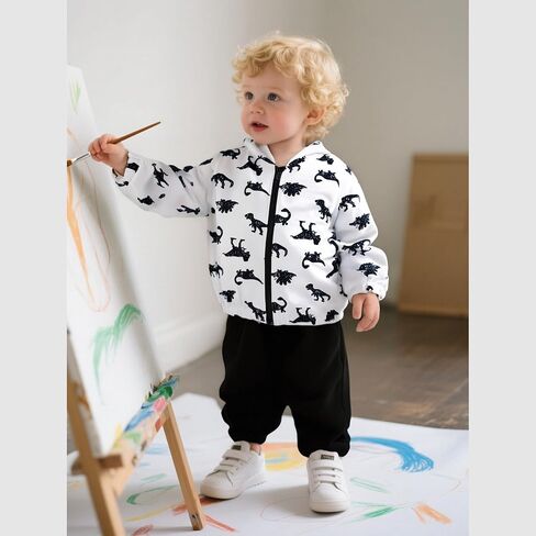 Size 18M-5T Toddler Baby Boys Clothes Zip Up Hoodie & Pants 2 Piece Set Casual Kids Boys Fall Outfits Set in Saudi Arabia