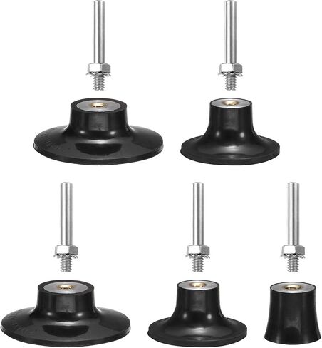 Harfington 5-Pack 1 "2" 3 "Disc Pad Pad Discs Quick Discs 1/4" Mandrel Mandrel for Die Grinder Sanding and Conditioning Discs ، Black in Saudi Arabia