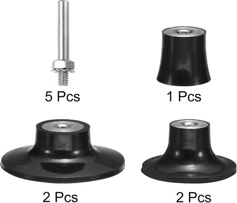Harfington 5-Pack 1 "2" 3 "Disc Pad Pad Discs Quick Discs 1/4" Mandrel Mandrel for Die Grinder Sanding and Conditioning Discs ، Black in Saudi Arabia