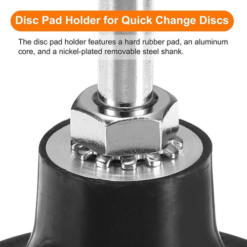 Harfington 5-Pack 1 "2" 3 "Disc Pad Pad Discs Quick Discs 1/4" Mandrel Mandrel for Die Grinder Sanding and Conditioning Discs ، Black in Saudi Arabia