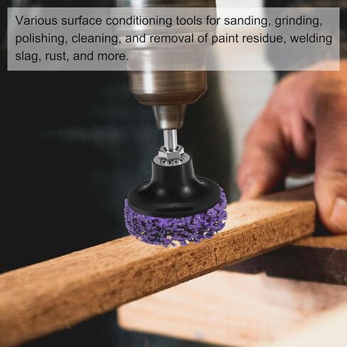 Harfington 5-Pack 1 "2" 3 "Disc Pad Pad Discs Quick Discs 1/4" Mandrel Mandrel for Die Grinder Sanding and Conditioning Discs ، Black in Saudi Arabia