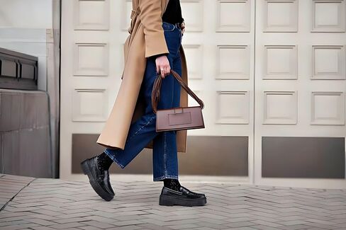 BEAUSEEN Women's Platform Chunky Penny Loafers Comfortable Lug Sole Slip-On Business Work Casual Dressy Shoes in Saudi Arabia