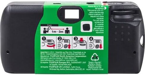 Fujifilm Quicksnap Flash 400 كاميرا يمكن التخلص منها لمرة واحدة (5x 27 التعرض) مع قطعة قماش لتنظيف الألياف الدقيقة in Saudi Arabia