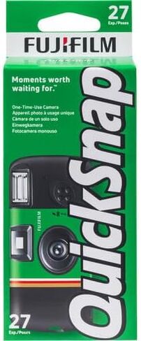 Fujifilm Quicksnap Flash 400 كاميرا يمكن التخلص منها لمرة واحدة (5x 27 التعرض) مع قطعة قماش لتنظيف الألياف الدقيقة in Saudi Arabia