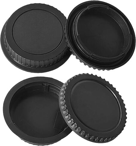 2 حزمة غطاء الجسم الأمامي وغطاء غطاء العدسة الخلفية متوافقة مع عدسات Canon EOS EF/EF-S ، يناسب EOS Rebel T7 ، T6 ، T5 ، 90D ، 80D ، 77D ، 70D ، 60D ، 5D ، 6D ، 7D ، 1DX ، 200D ، SL3 ، SL2 ، T8I ، T7I ، T6I ، in Saudi Arabia