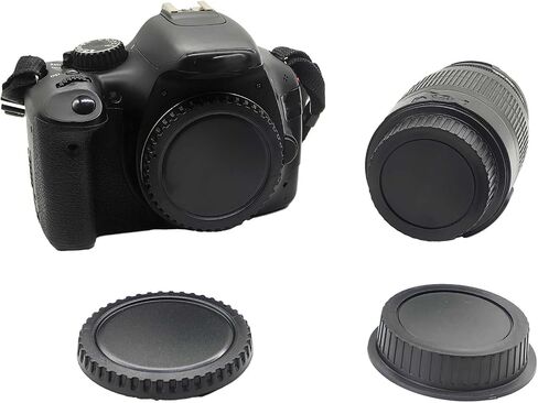 2 حزمة غطاء الجسم الأمامي وغطاء غطاء العدسة الخلفية متوافقة مع عدسات Canon EOS EF/EF-S ، يناسب EOS Rebel T7 ، T6 ، T5 ، 90D ، 80D ، 77D ، 70D ، 60D ، 5D ، 6D ، 7D ، 1DX ، 200D ، SL3 ، SL2 ، T8I ، T7I ، T6I ، in Saudi Arabia