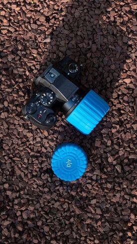 Universal Lens Cap Cover – DSLR Lens Protector for Nikon, Canon, Sony & Other DSLR Cameras – Waterproof & Shockproof (Fits 60-90mm Lenses), Vivid Blue, 2 Pack in Saudi Arabia