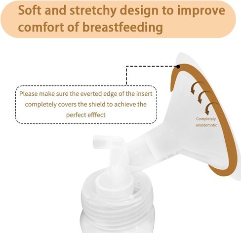 2Pcs Flange Cushion Insert Massage Pad Compatible with Spectra S1 S2 Breast Pump, for 24mm Shields, Reduce Nipple Tunnel Down to Correct Size (21mm) in Saudi Arabia