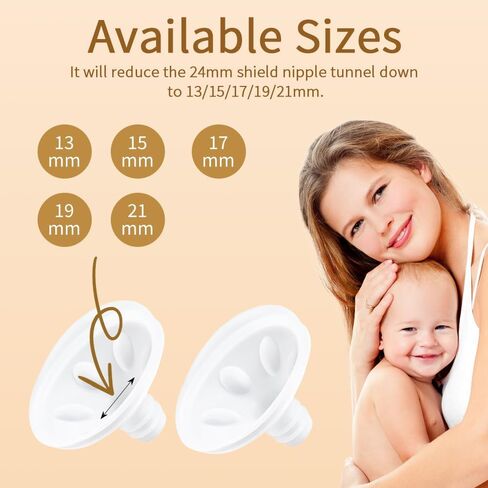 2Pcs Flange Cushion Insert Massage Pad Compatible with Spectra S1 S2 Breast Pump, for 24mm Shields, Reduce Nipple Tunnel Down to Correct Size (21mm) in Saudi Arabia