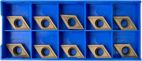 20Pcs DCMT070204 DCMT21.51 Carbide Turning Inserts, Multilayer Coated DCMT Insert for Machining Steel Parts and Stainless Steel, Indexable CNC Lathe Inserts for Lathe Turning Tool Holder in Saudi Arabia