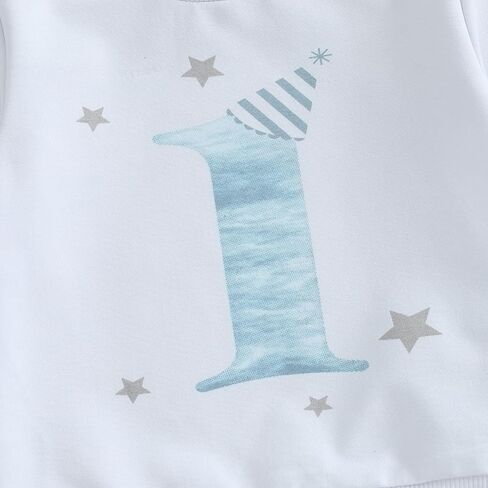 Wztyyds Baby Boy First First Birthday Withit Long Sweeve Sweatshirt Tops Wild One Birthday Shirt Pants مجموعة سقوط ملابس in Kuwait