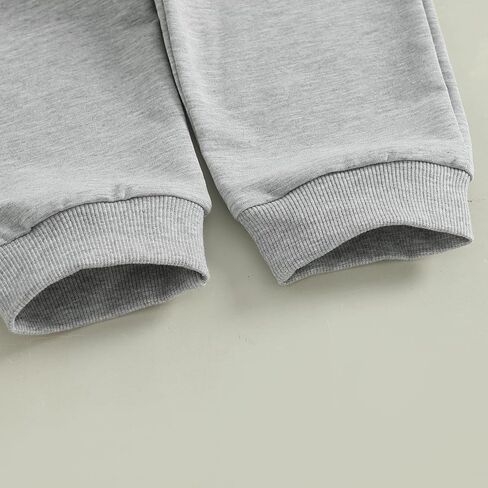 Fernvia Toddler Boy Fall Winter Clothes God Says I Am Long Sleeve Pullover Sweatshirts + Solid Joggers Pants Outfits Set in Kuwait