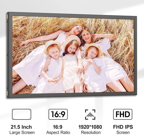 21.5 "-إطار صور رقمي كبير-32 جيجا بايت ، 1920 × 1080 IPS FHD 1080p ، تدوير تلقائي ، شارك في الفيديو عبر البريد الإلكتروني ، مثبتة على الحائط ، تخزين سحابة مجاني ، هدية للأب الأب. in Saudi Arabia