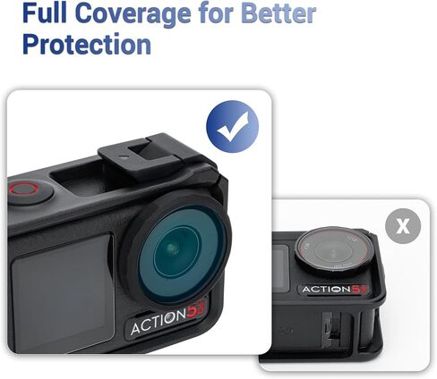 غطاء العدسة المعدنية من الألومنيوم JJC لـ DJI Osmo Action 5 Pro 4 3 ، غطاء متين خفيف الوزن مع إيفا الداخلية الناعمة ، حماية غطاء العدسة الزجاجية من صدع الكراك عند عدم استخدام ، Action5 Accessories in Saudi Arabia