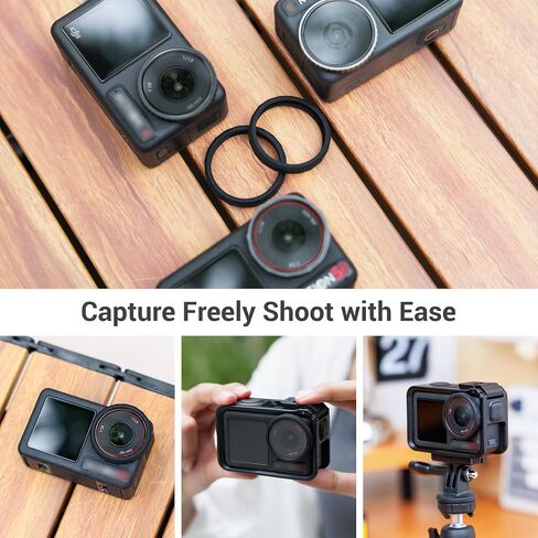 غطاء العدسة المعدنية من الألومنيوم JJC لـ DJI Osmo Action 5 Pro 4 3 ، غطاء متين خفيف الوزن مع إيفا الداخلية الناعمة ، حماية غطاء العدسة الزجاجية من صدع الكراك عند عدم استخدام ، Action5 Accessories in Saudi Arabia