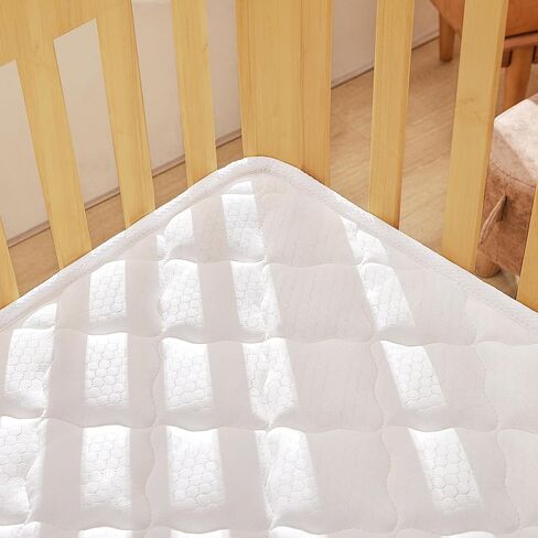 Mini Crib Mattress, 38’’x24’’ Dual Sided with Firm Support and 3" Thick Premium Foam, Hypoallergenic, Comfort, Breathable, Quiet & Odorless, Fits Mini and Portable Travel Cribs in Saudi Arabia