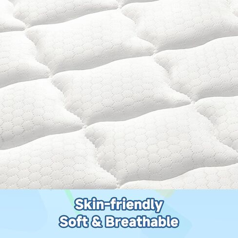 Mini Crib Mattress, 38’’x24’’ Dual Sided with Firm Support and 3" Thick Premium Foam, Hypoallergenic, Comfort, Breathable, Quiet & Odorless, Fits Mini and Portable Travel Cribs in Saudi Arabia