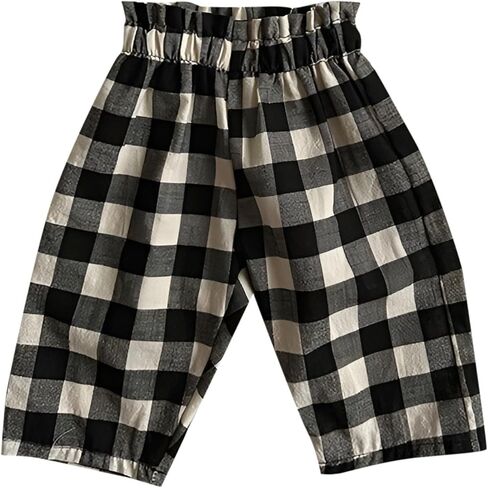 Kids Elastic Striped Harem Trousers Unisex Baby Boys Girls Casual Cotton Linen Loose Long Baggy Pants Toddler Clothes in Saudi Arabia