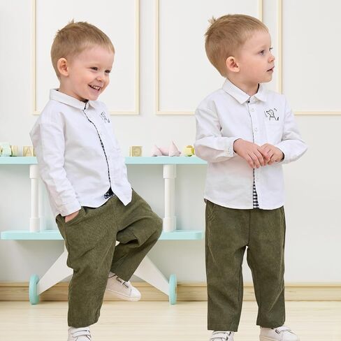 Neutocd Baby Boy Pants Infant Uniform Jogger Sweatpants Stretch Toddler Boys Chino Pants with Pocket in Kuwait