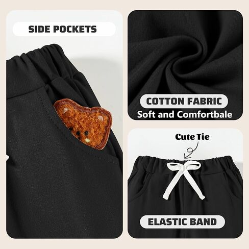 Dream Bus 2 Pack Toddler Boy Pants مع الجيوب الصغيرة والطفل السراويل الصعود ، سروال من القطن لمدة 9 أشهر - 4T in Kuwait