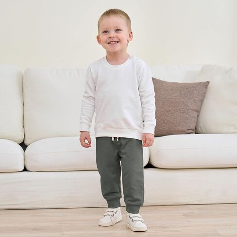 Dream Bus 2 Pack Toddler Boy Pants مع الجيوب الصغيرة والطفل السراويل الصعود ، سروال من القطن لمدة 9 أشهر - 4T in Kuwait