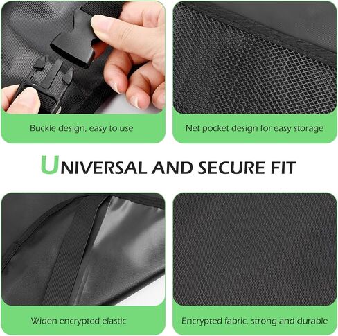 leechio 2 PCS Child-proof Rear Seat Cover, Kick-proof Children Kick Mats Back Seat Protector, Universal Car Back Seat Protector, for Car Travel Accessories (Black #2) in Saudi Arabia