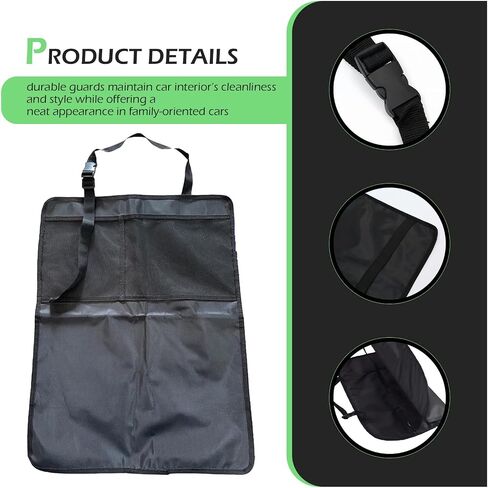 leechio 2 PCS Child-proof Rear Seat Cover, Kick-proof Children Kick Mats Back Seat Protector, Universal Car Back Seat Protector, for Car Travel Accessories (Black #2) in Saudi Arabia