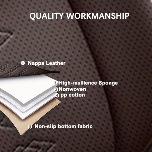 2 أغطية مقعد للسيارة الأمامية لأغطية مقاعد Hyundai Santa Fe Sport 2014-2018 مع دعم مقعد للقطعة من Nappa Leather المضادة للانزلاق لـ Hyundai Santa Fe Sport （Black & Gray-Deluxe） in Kuwait