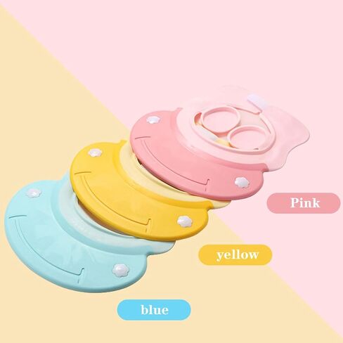Shower Cap for Kids, Baby Shower Cap bath wash Shampoo rinser shield Hat Adjustable head hair Visor Protection Toddler and Children,Prevent water from entering eyes and ears(Blue) in Kuwait