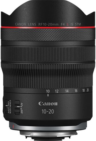 Canon RF 10-20mm f/4 L هو عدسة STM-تكبير الزاوية في جميع أنحاء الواسعة مع تثبيت الصورة ، وبطاقات STM Autofcus & L-Series للمناظر الطبيعية (6182C002) + بطاقة ذاكرة 64 جيجابايت in Kuwait
